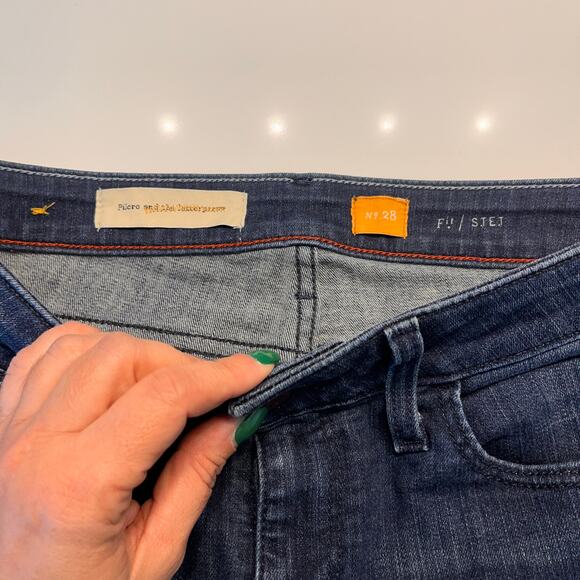 Anthropologie Pilcro and the Letterpress Blue Mid-Rise Flare Jeans Size 28 - Picture 4 of 8